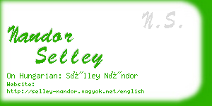 nandor selley business card